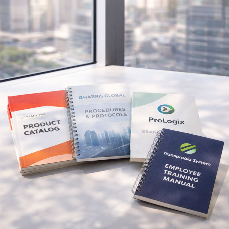 Manual corporativo impreso para capacitación empresarial